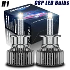 6-Sides 2x H1 160W 48000LM CSP LED Headlight Bulb Conversion Kit 6000K White