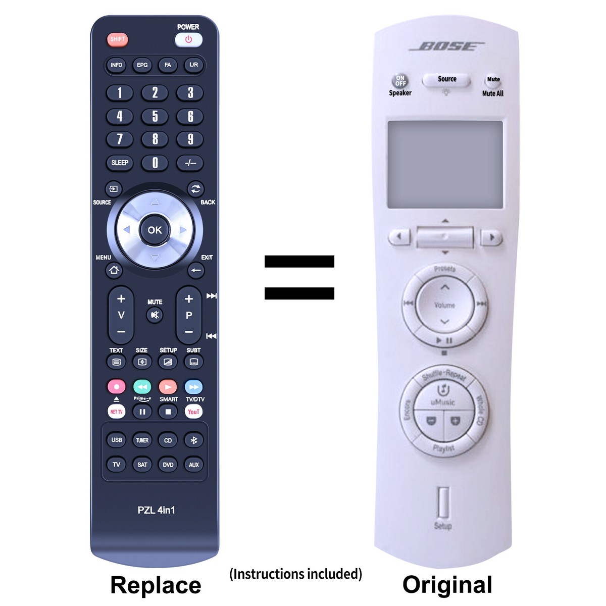 RC48S2-27 Replacement Remote Control For Bose Personal Music