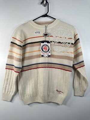 BNWT Y2K Kids Boys Pepe Jeans Striped Sweater Size Small (8