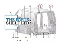 VW TRANSPORTER T5 T6 - REAR BARN DOOR GROMMET PLUG x2 - SEE PICTURE FOR FITMENT 