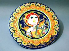 Rosenthal Weihnachtsteller 1978 "Engel mit Harfe" Björn Wiinblad