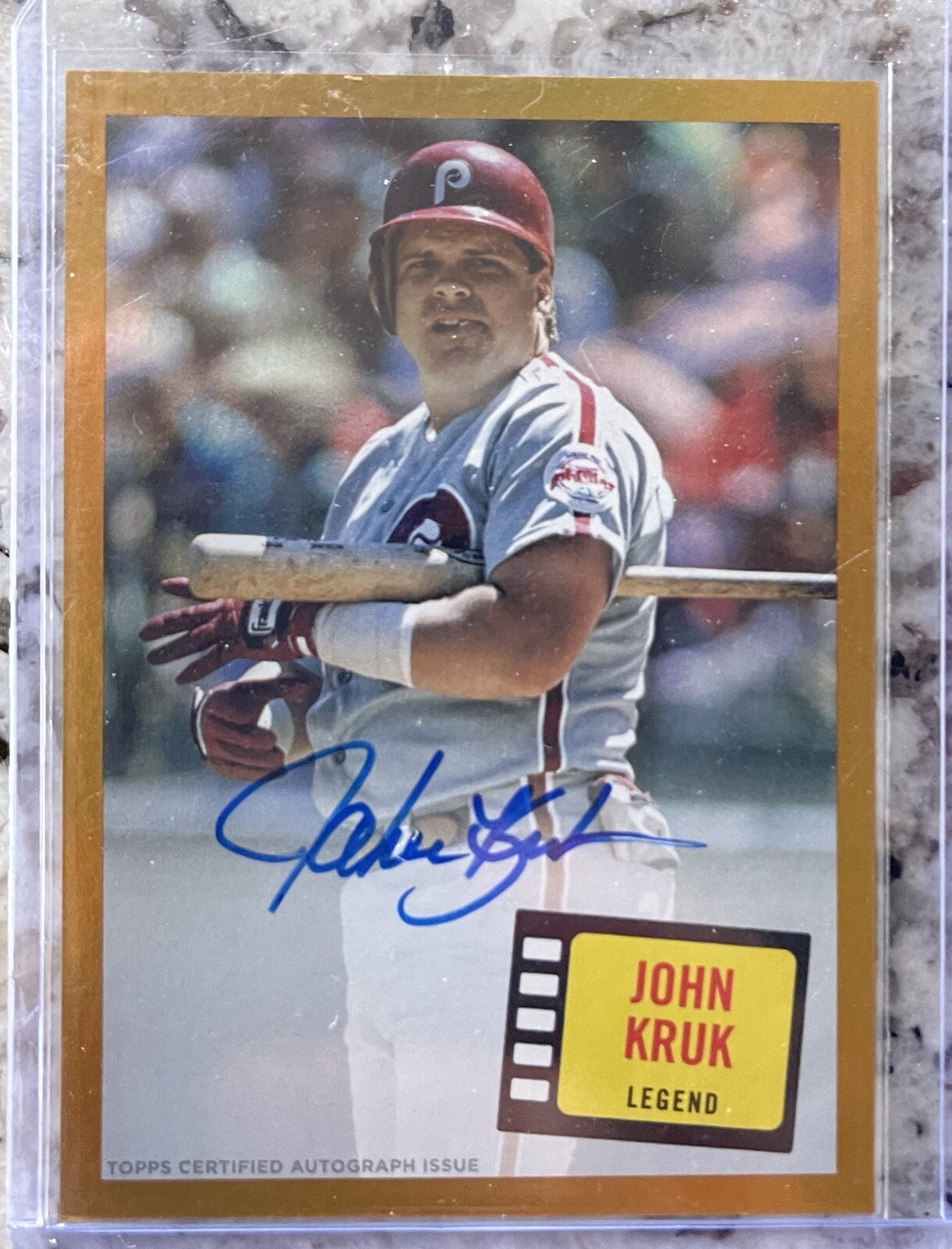2023 Topps Archives - 1957 Topps Hit Stars Autographs Gold 11/50  John Kruk 