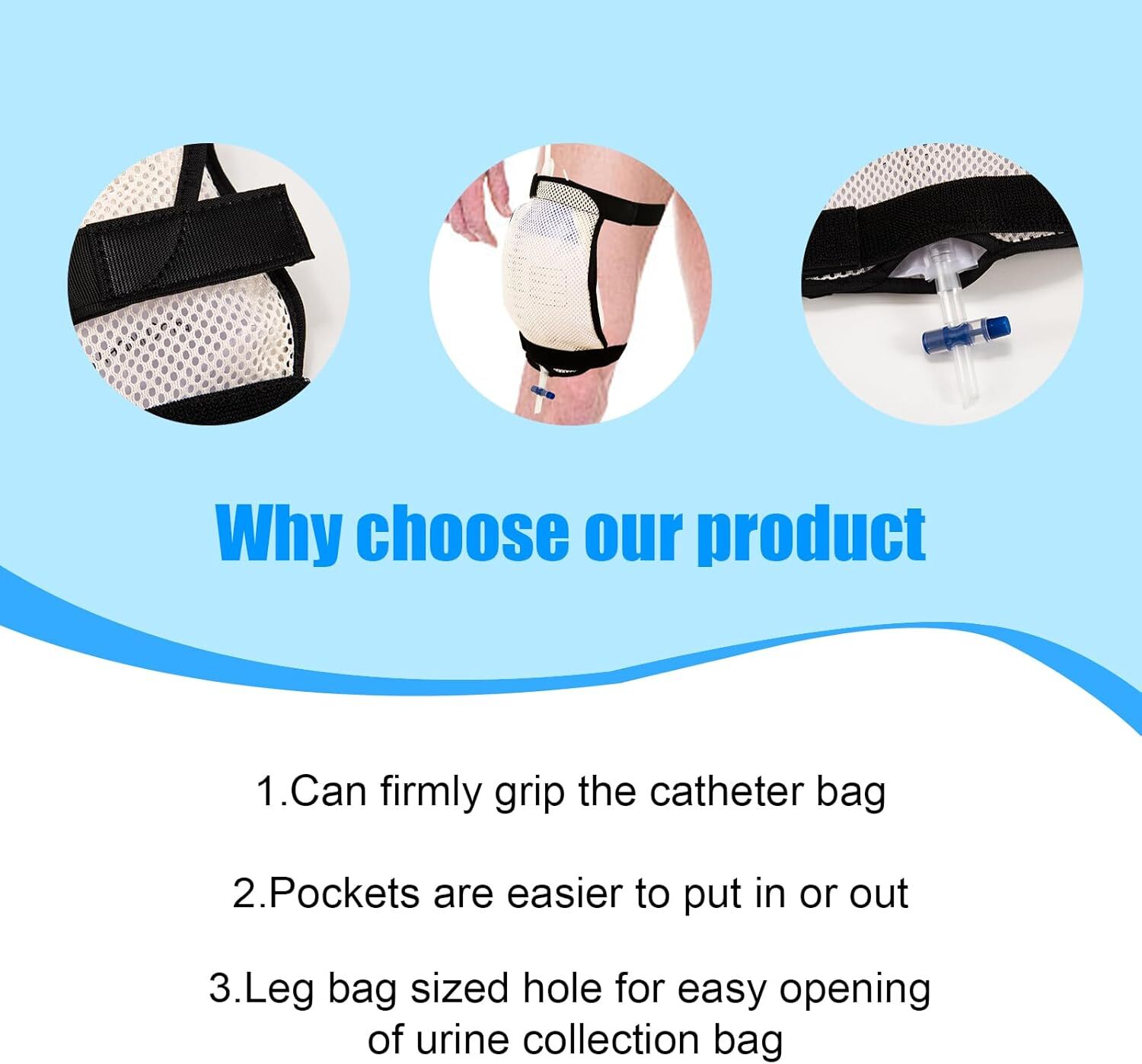 Catheter Leg Bag Holder, Urine Leg Bag Holder Fix Catheter Sleeves