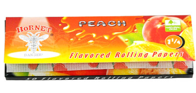 Peach Juicy Flavored 1 1/4 Rolling Papers by Hornet 50Lvs USA Shipped