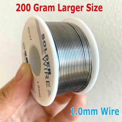 200g 63 37 Tin Rosin Core Solder Wire Electrical Soldering Sn60 Flux .031''/1.0mm