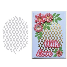 Metal Cutting Dies Diamond Background Stencil Card Making Embossing Paper Craft