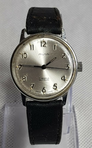 VINTAGE Avia Da Uomo 17 jewels Incabloc orologio meccanico che lavorano |  eBay
