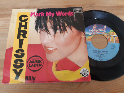 7'' Pop Chrissy - Mark My Words/Billy (2 Song) TELDEC STRAND 