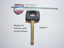 High Security Key Blank for Mercedes 190 Class D E W/Alarm (Master) C Series
