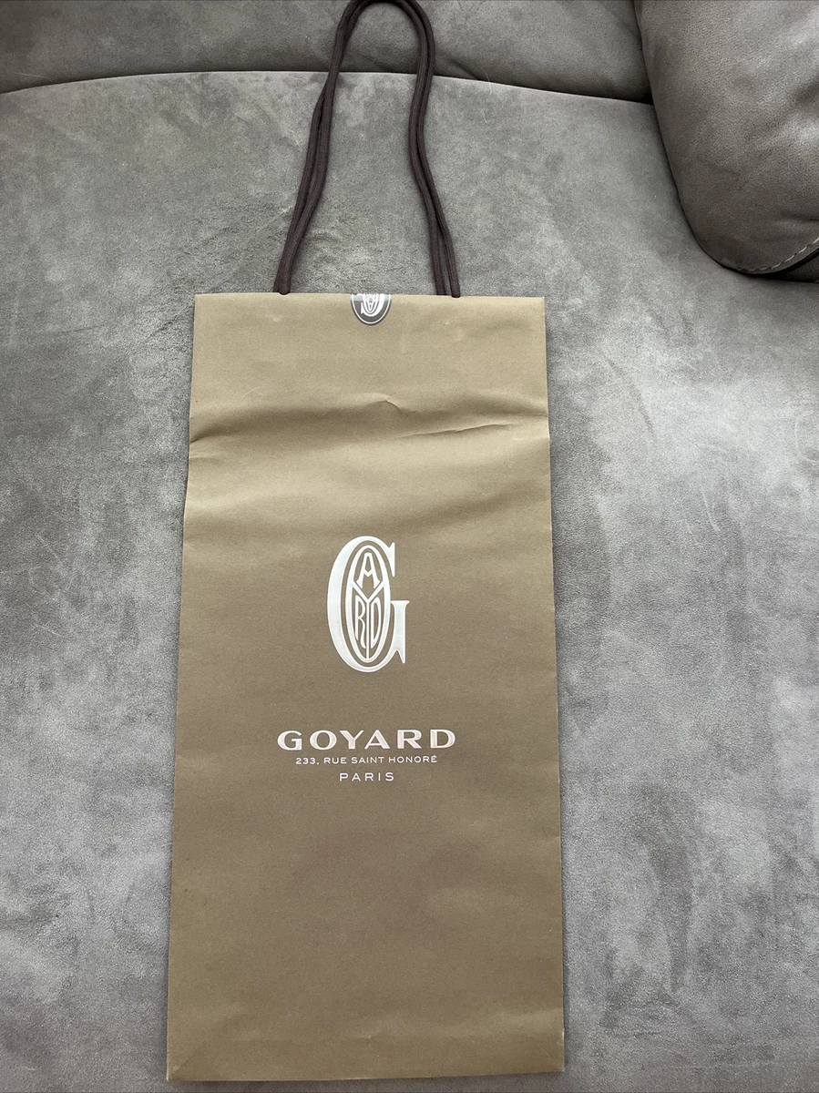 GOYARD Authentic Paper Shopping Bag Paris 10" x 20"