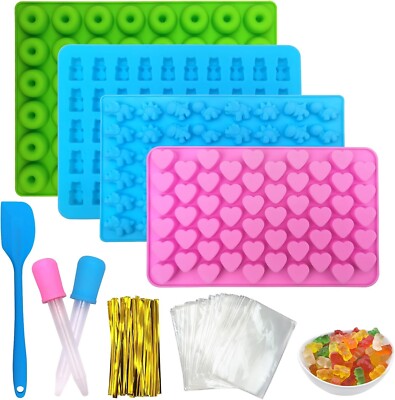 Gummibärchen Form, 9 Stück Bonbon Formen Silikon Mit 2 Pipetten, Silikonform Gum