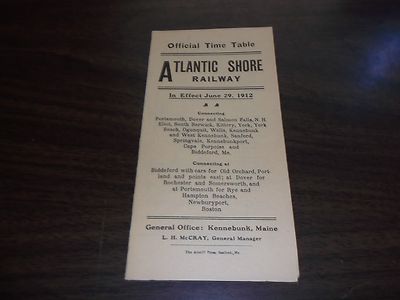 JUNE 1912 ATLANTIC SHORE RAILWAY REPRINT?