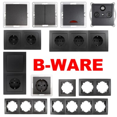 B-Ware Flair anthrazit, 30% Rabatt ab 2 Artikel *Steckdose, Schalter, Dimmer X