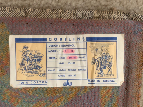 GOBELIN GOBELIN Español Mittelalter. Von 70" sehr guter Zustand. 100% Baumwolle - Bild 2 von 10