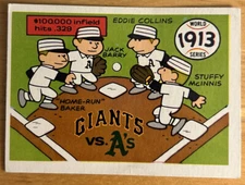 1970 Fleer Laughlin 1913 Series Giants vs A’s #10 Eddie Collins “Home Run” Baker
