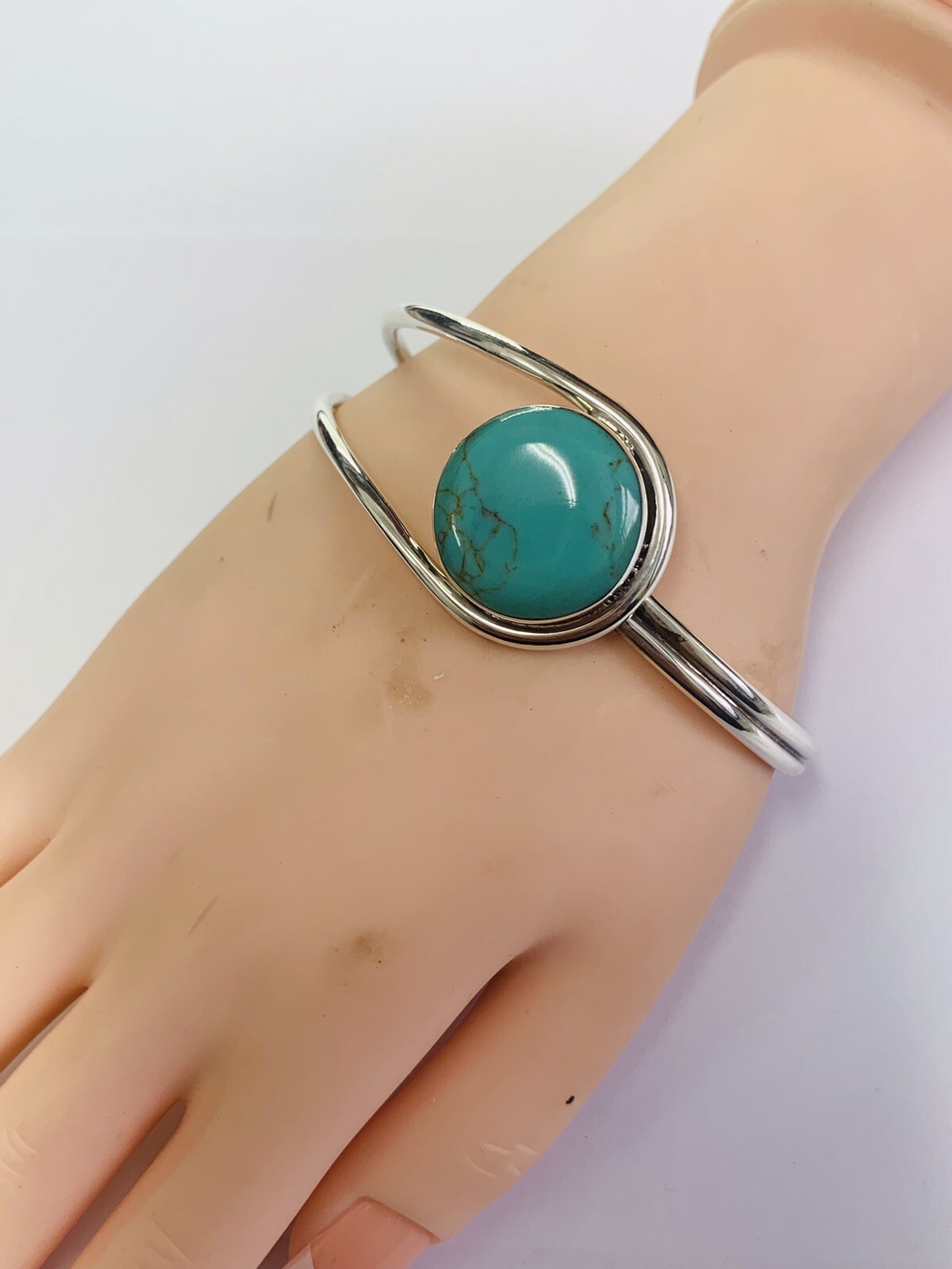 STUNNING SOLID SILVER DESIGNER STYLE LARGE SINGLE… - image 9