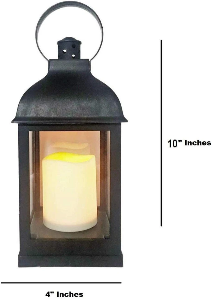 Classic Lanterns  4 PC 10" Decorative Lanterns with Flameless LED Candle - Image 2 of 3