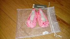 New Baby Girl 3pommes Summer Pink Pram Shoes Age 0-3 Months In Gift Bag
