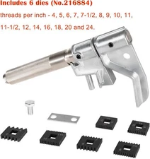 7402 Universal Outside Thread Chaser with 6 Dies 216884 Use for 1-1/4” to 5” O.D