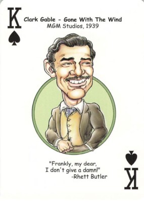Clark Gable Gone With Wind King of Spades - Hooray for Hollywood Playing Card