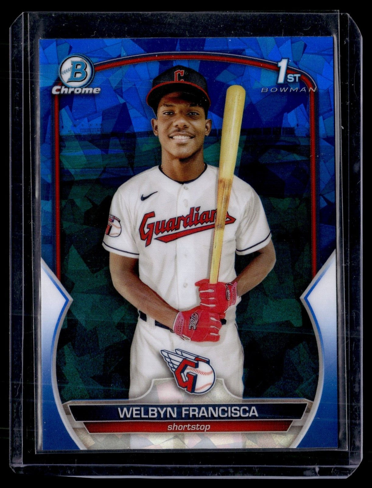 Welbyn Francisca 2023 1st Bowman Chrome #BCP-228 Prospect SAPPHIRE Refractor