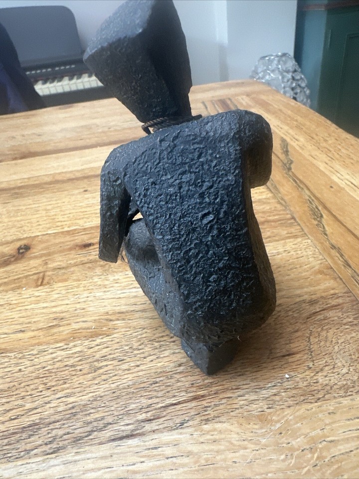 Art Deco look Man and his dog statue eBay