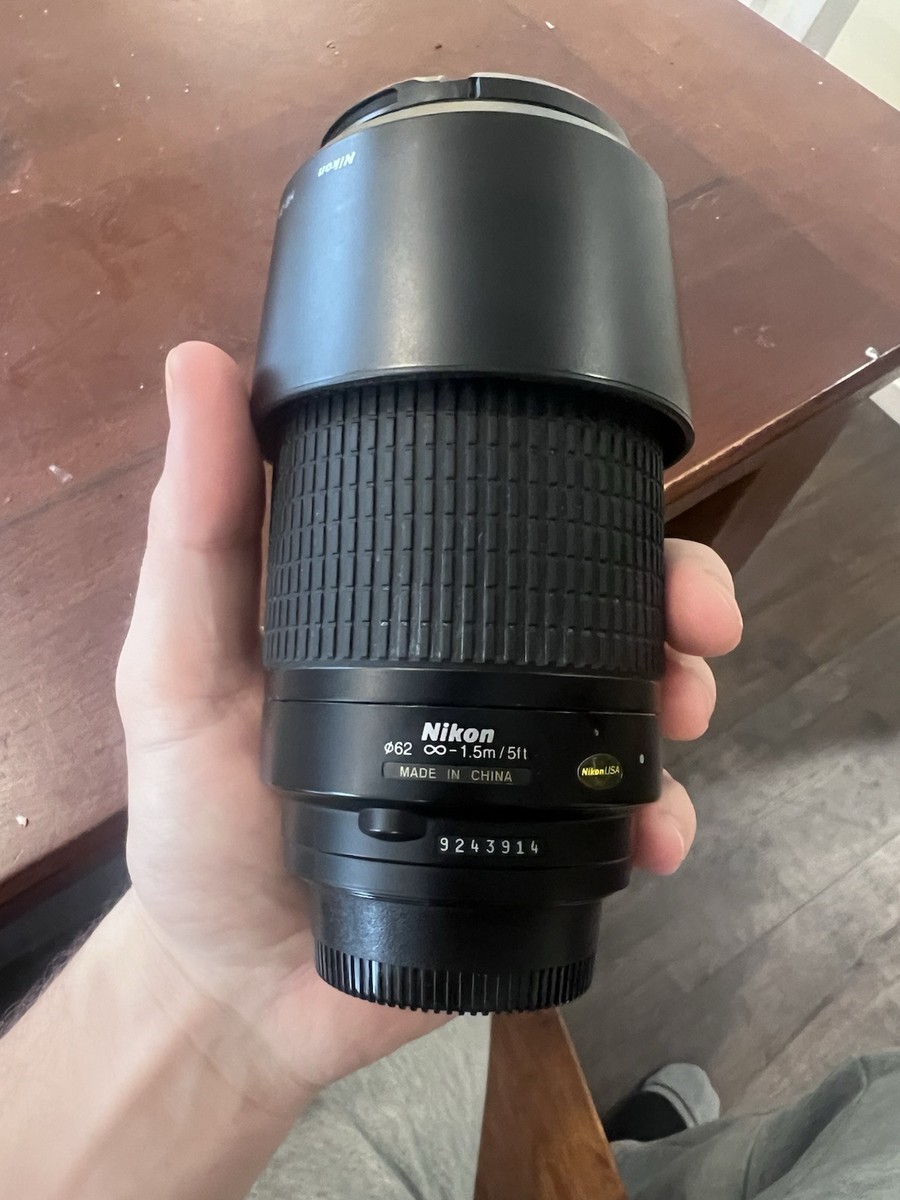 Nikon AF NIKKOR 70-300MM Lens F/4-5.6 G With Lens Hood And Both
