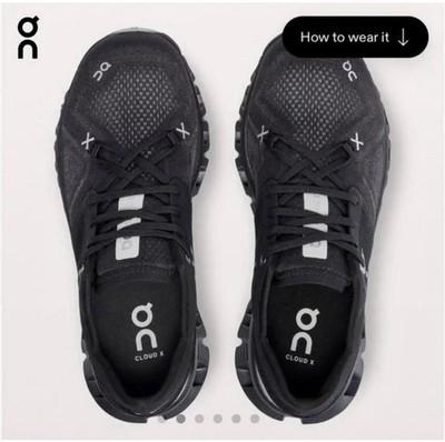 Size 7.5 - ON Cloud X White Black for sale online | eBay