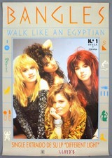 THE BANGLES – rare original 1986 CBS promo poster *WALK LIKE AN EGYPTIAN* *HUGE*