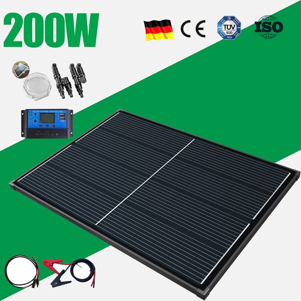 200 Watt Solarpanel Solarmodul 200Watt 200W 12 Volt Solar Wohnmobile Wohnwagen-image