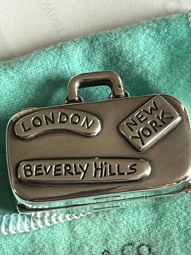 Tiffany and Co. Vintage Luggage Suitcase Travel Pill Box Sterling Silver .925