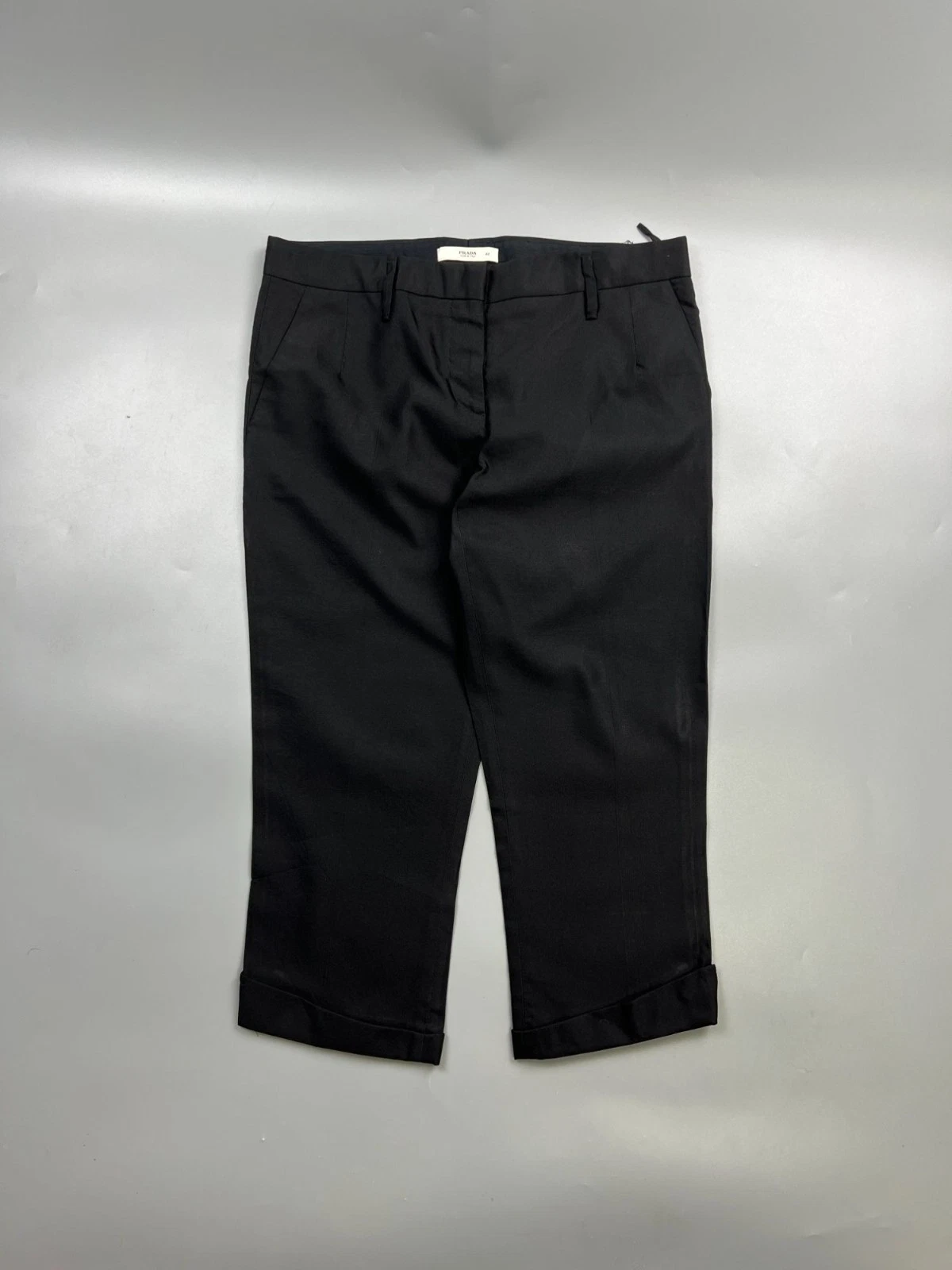 Women’s Prada Wool Silk Capri Pants Size IT 42 (Y0853)