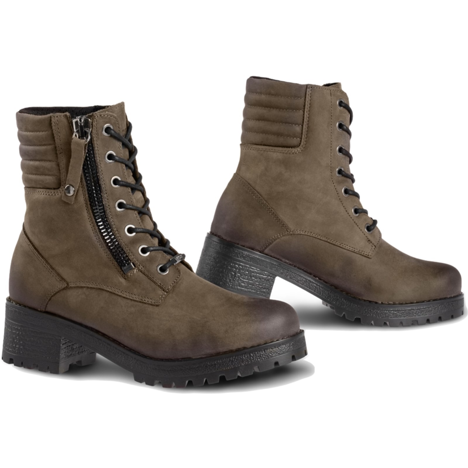 Falco Women's Motorcycle Boots 38 Misty 2 - Waterproof Heeled Boots Army Green