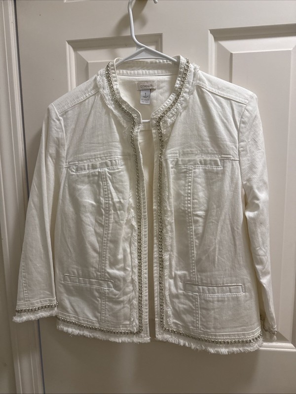 Chico's Women's White Jacket Size 1
