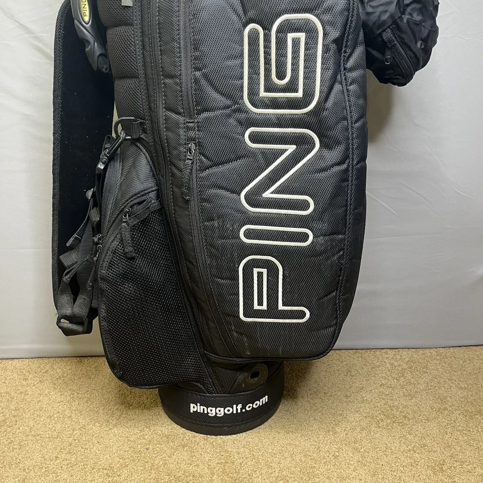 PING Retro Cart Bag 7-Way Dividers Golf Bag - Black - Image 3 of 4