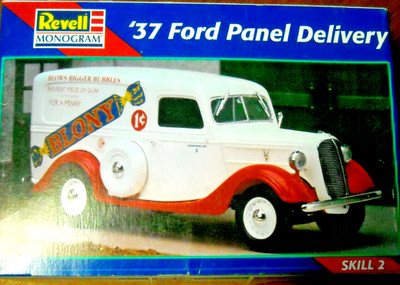 NIB Revell/Monogram 37 Ford Panel Delivery kit 85-7628 complete 113 pieces 1/25