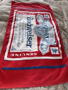 Vintage Budweiser -- Anheuser Busch Beer -- Beach Towel 30”x 54”