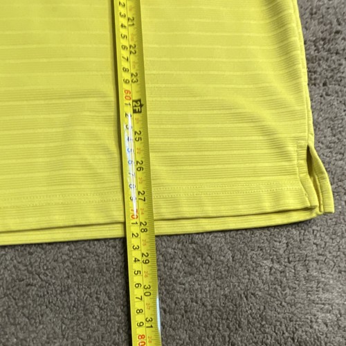 PGA TOUR Herren Golf Poloshirt gelb gestreift Kurzarm Kragen Größe L - Bild 6 von 8