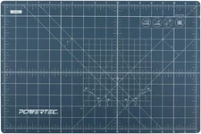POWERTEC 61001 12" x 18" A3 Non-Slip Double Sided Rotary 18L x 12W, Dark Blue 