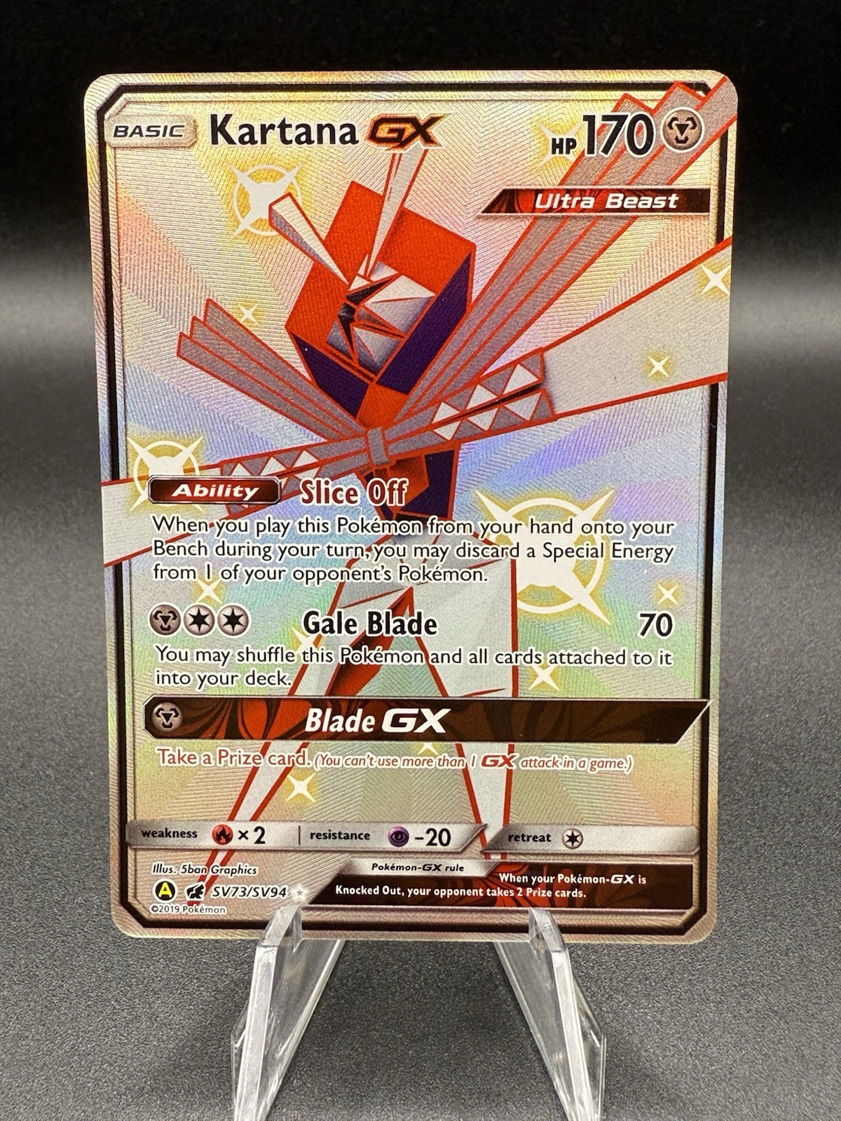 Pokemon TCG Hidden Fates: Shiny Vault #SV73/SV94 Kartana GX, NM