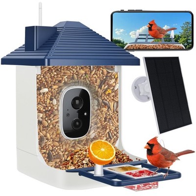 Smart Bird Feeder with Camera,AI Identify Species,Bird House with Solar Power...