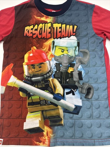 Lego Rescue Team T-Shirt Youth Boys Size 8 Multicolor Graphic Print ..#30440 - Picture 3 of 8