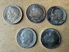 Lot of 5 90% Silver Roosevelt Dimes 10C Circulated