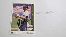 1989 Upper Deck Bob Melvin signed baseball card