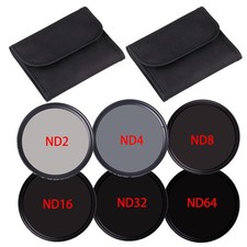 ND Filter Neutral Density ND2 4 8 16 32 64 Filter 49/52/55/58/62/67/72/77/82mm