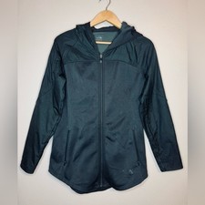 The North Face Women's Hooded Hybrid Jacket Size M Dark Teal Full Zip Fleece