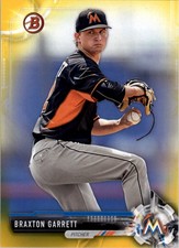 2017 Bowman Prospects Yellow #BP33 Braxton Garrett - BB