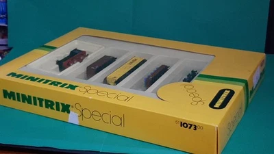 N MINITRIX SPECIAL 1073 COFFRET TRAIN de MARCHANDISES en CINQ ÉLÉMENTS au "TOP" - Photo 1/4