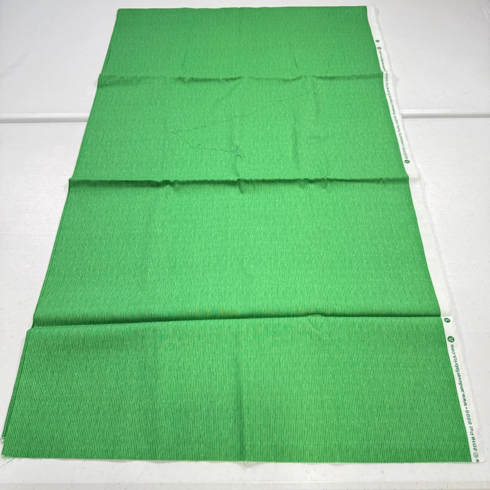 andover quilting fabric cotton green kathy hall 2018 43x72 2 yards - Image 2 of 4