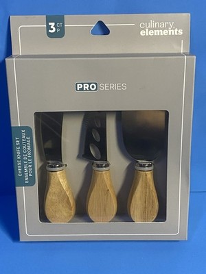 Culinary Elements/Jacent Pro Series 3 Piece Cheese Knife Set  NIB